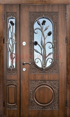 Железная дверь с виноритом и ковкой ДВТ-180 в Можайске