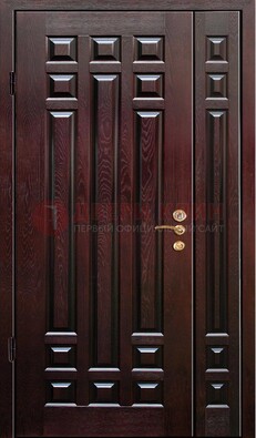 Коричневая металлическая дверь с виноритом ДВТ-20 в Можайске