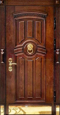 Входная дверь с виноритом в коричневом цвете ДВТ-236 в Можайске