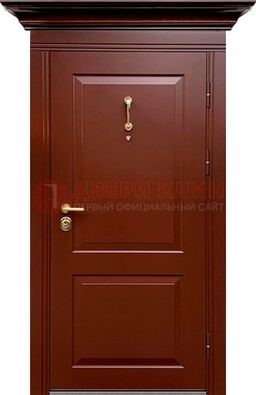 Красная железная дверь винорит для частного дома ДВТ-251 в Можайске