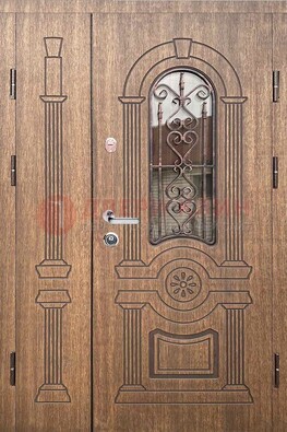 Железная классическая дверь с терморазрывом и рисунком ДВТ-77 в Можайске