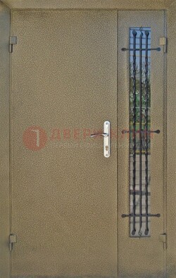 Тамбурная дверь Порошок со стеклом и ковкой ПЛ-20 в Можайске